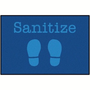 Carpets for Kids Blue Shoes Sanitize Classroom Rug 3' x 4' 6" Blue Rectangle - 1 of 4