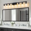 DAKAFUL Modern Bathroom Vanity Light, 4/5/6/8/10-Light Vanity Fixtures with Clear Glass Shade, Reversible Wall Sconces Over Mirror,for Bedroom - 3 of 4