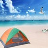 Naysaye Camping Tents 2 Person Portable Dome Tent with Glass Fiber Poles and Rainfly for Hiking and Camping, Orange and Green - 4 of 4