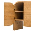 Okak Retro Minimalist Curved Kitchen Sideboard with Gold Handles and Adjustable Dividers for Living Room - 4 of 4