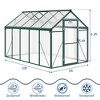 Garvee Walk-In Greenhouse with Polycarbonate Panels, Aluminum Frame, Quick Setup, Roof Vent, Outdoor Garden Greenhouse - 3 of 4