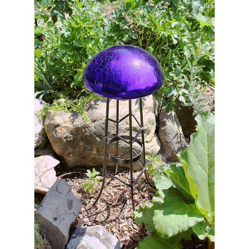 9" Glass Toadstool Gazing Globe Ball - Achla Designs, 3 of 6