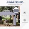 Outsunny 10' x 13' Patio Gazebo, Double Roof Outdoor Gazebo Canopy Shelter with Screen Decorate Corner Frame, for Garden, Lawn and Deck - 4 of 4