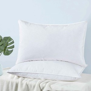 Peace Nest 2 Pack Goose Feather Pillow with Breathable Cotton Cover - 1 of 4