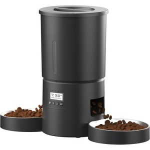 Double Bowl Automatic Cat Feeder for 2 Cats, with Flexible Scheduling for 6 Meals Daily, Dual Power - 1 of 4