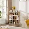 VECELO 3-Tier Corner Cabinet Cube Bookshelf, Wooden 8 Cubby Bookshelf for Small Space, Black/Brown/White/Gray - 2 of 4