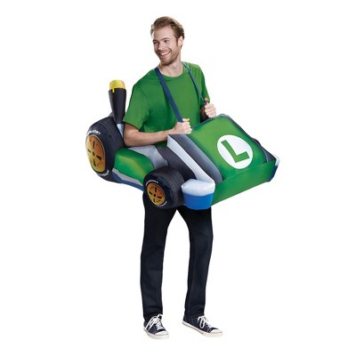 Disguise Mario Kart Luigi Inflatable Adult Costume | One Size