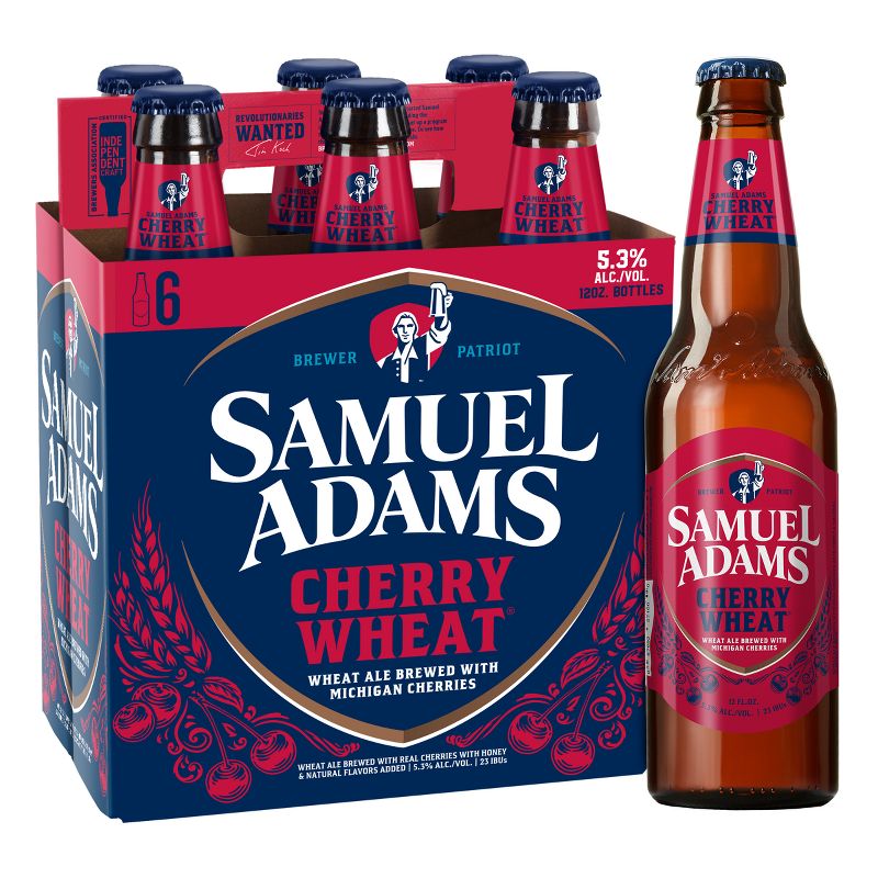 Samuel Adams Cherry Wheat Beer - 6pk/12 fl oz Bottles, 1 of 8