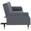 vidaXL Velvet Sofa Bed, Modern Style Convertible Couch, Comfortable Seating and Sleeping, Accommodates Overnight Guests, Dark Gray - 4 of 4