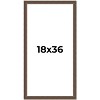 PosterPalooza | Panoramic Elegant Brown Picture Frame - UV Acrylic, Foam Board Backing, Hanging Hardware - 2 of 4
