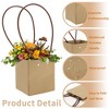 Unique Bargains Square Floral Bouquet Bag with Handle for Birthday Wedding Christmas Yellowish Brown 10 Pcs - 3 of 4
