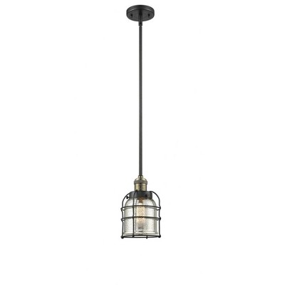 Bell Cage - 1 Light Mini Pendant In Traditional Style-9 Inches Tall and 6 Inches Wide