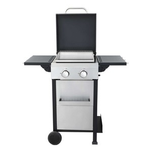 BestParts 2 Burner, Outdoor Gas Griddle with Side Table, 24600 BTU, Enamel Cooking Grate, Foldable Shelves, Stainless Steel Body - 1 of 4