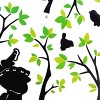 Slickblue Creative Swing Wall Stickers, Quick Application for Smooth Surfaces, Size 13"x23.5" - 3 of 3