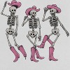 Rerun Island Women Dancing Skeletons Pink Hats Boots Short Sleeve Graphic Cotton Retro Vintage Ranger Baby Tee - 2 of 4