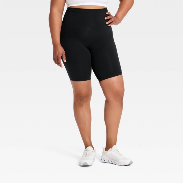 Shorts de Ciclismo para Mujer Super Flex de Cintura Ultra Alta 9" - All In Motion™ Negro 4