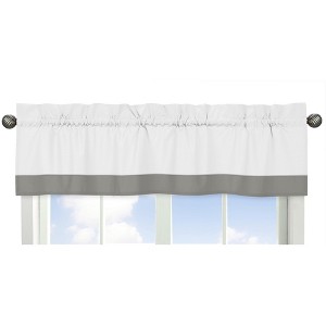 Sweet Jojo Designs Window Valance Treatment 54in. Woodsy Grey and White - 1 of 3