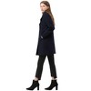 Allegra K Women's Notched Lapel Double Breasted Long Trench Coat - 4 of 4