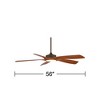 56" Casa Vieja Modern Indoor Outdoor Ceiling Fan with LED Light Remote Oil-Rubbed Bronze Damp Rated Dimmable for Patio Exterior - 4 of 4