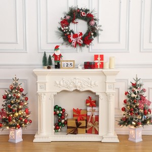 Artificial Christmas Tree With Warm White LED Lights- 3Ft Fiber Optic-Like Flocked Tree  for Home, Shops, Party and Holiday Christmas Decoration - 1 of 4
