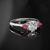 Ross-Simons 1.00 Carat Lab-Grown Diamond Ring With .40 ct. t.w. Rubies in 14kt White Gold - 4 of 4