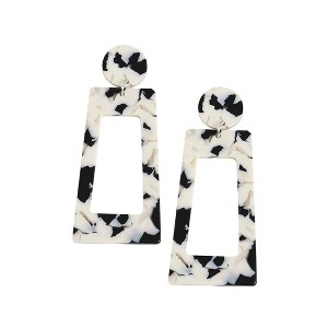 SOHI Women's White Moziac Drop Earrings - 1 of 3