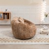 Soft Chenille Bean Bag Sofa with High Back and Memory Foam Filling,Comfortable 2-Seater Lounger-Baofuwish - 3 of 4