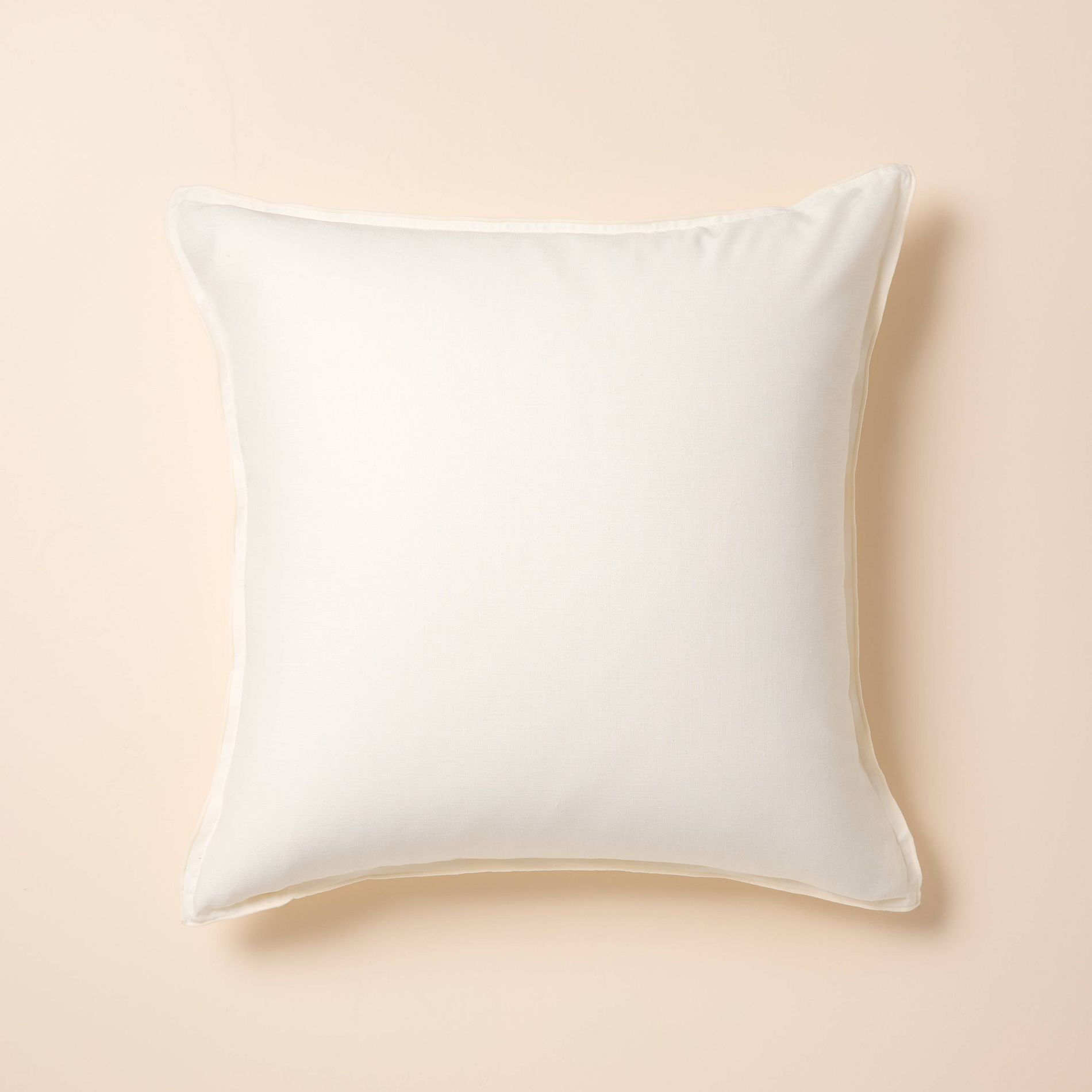 26"x26" Solid Euro Square Throw Pillow Sour Cream - Hearth & Hand™ with Magnolia