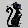 Men's Lost Gods Halloween Full Moon Black Cat Heart Sweatshirt - 2 of 4