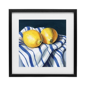 Stupell Industries Three Picnic Cherries on Gingham Framed Print