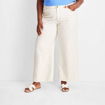 Women's High-Rise Slim Fit Effortless Pintuck Ankle Pants - A New Day  Off-White 14 1 ct
