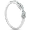 Pompeii3 1/4ct Infinity Diamond Wedding Stackable Ring 14K White Gold - 3 of 4