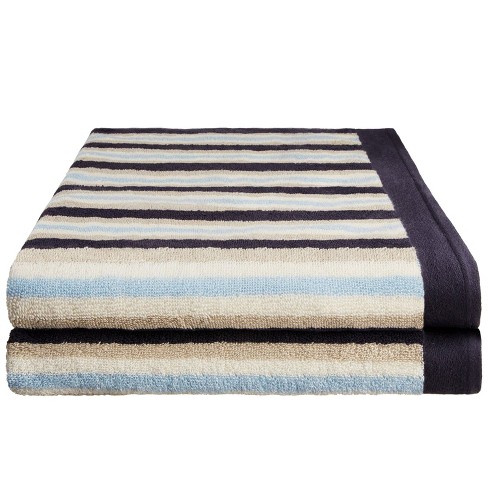 Striped Cotton Bath Towel Sets