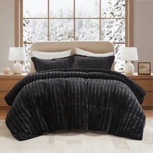 York Brushed Faux Fur Comforter Mini Set - 1 of 4