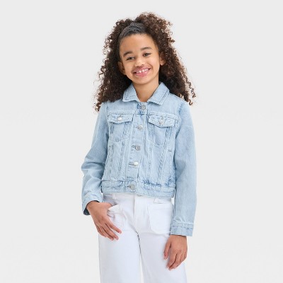 Girls' Denim Jacket - Cat & Jack™ Light Wash