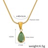 Clotth Natural Stone Necklace Crystal Pendant Gemstone Chain Jewelry 18K Gold Necklace for Women Elegant Unique Gift - 3 of 4