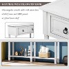 Rectangular Console Table for Entryway, Sofa Table with 2 Drawers, Wood Frame and Legs, Fixed Lower Shelf, Round Deco Knobs, Living Room Table - 4 of 4