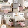 StorageBud Storage Ottoman for Bedroom End of Bed, Faux Leather Storage Bench, Large Storage Ottoman Bench, Entryway Bench with Storage - 3 of 4