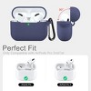 BONGEEK AirPods Pro Case Cover,Soft Silicone Protective Cases Cover Skin for Apple AirPod Pro 2 Charging Case Keychain Front LED Visible,Blue Gray - 2 of 4