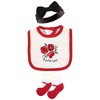 Hudson Baby Infant Girl Cotton Layette Set, Red Roses - 3 of 4