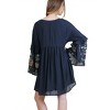 Women's Ruffled Embroidered Keyhole Dress - umgee - 3 of 4