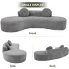 TiramisuBest 105.5inCurved Sofa, Modular Sectional Sofa with Storage, Sideboard Buffet Style Design for Living Room - 4 of 4
