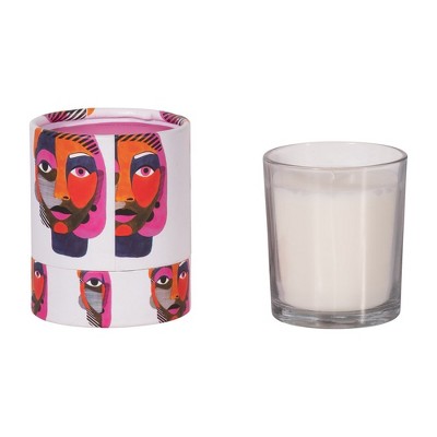 Red Currant and Oak Scented Candle with Artistic Design