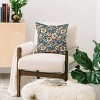 16"x16" Ninola Design Artistic Poppies Midnight Square Throw Pillow Blue - Deny Designs: Abstract Pattern, Removable Cover, Indoor Decor - 4 of 4