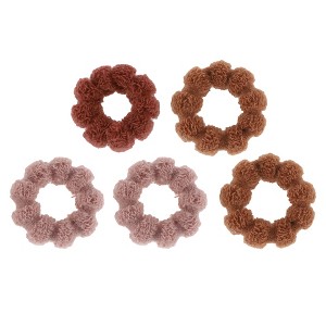 Unique Bargains Women's Classic Elegant Wide Brim Hair Ropes 5 Pcs - 1 of 3