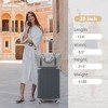 Lyngins 20 Inch Hardside Carry on Luggages with Spinner Wheels,TSA Lock,Toiletry Bag,Duffel Bag,Expandable Suitcases for  Weekend Trip,Travel - 2 of 4