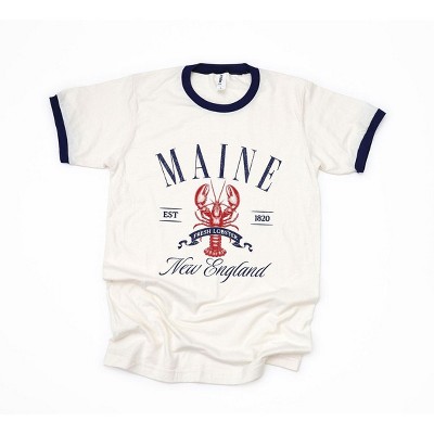 Simply Sage Market Women's Maine New England Short Sleeve Ringer Tee