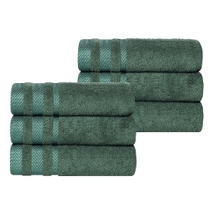 Cotton Medium Weight Hand Towel Set of 6 by Blue Nile Mills - 1 of 4