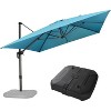 PURPLE LEAF 10x13 Ft Cantilever Umbrella Rectangle Outdoor Patio Umbrella Large Umbrella with 360-Degree Rotation Adjustable With Base - 2 of 4