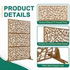TUYOHW Metal Privacy Screen Outdoor, Decorative Privacy Panels, Freestanding Privacy Screen for Patio, Garden, Pool (White Square) - 3 of 4